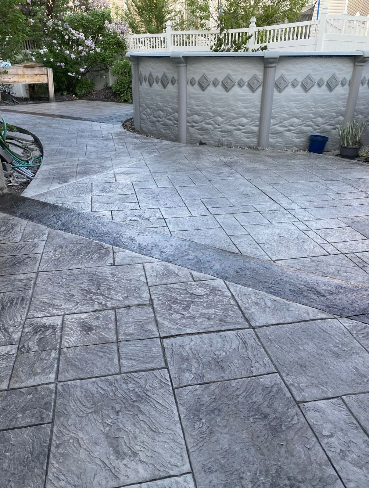 Poolside Stamped Walkway Link